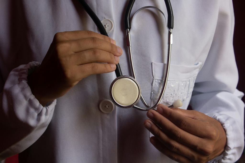 Doctor holding a stethoscope