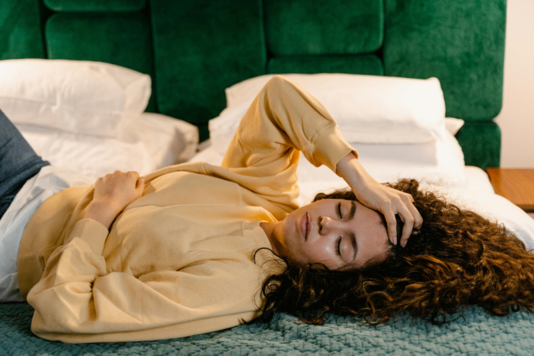 Woman experiencing stomachache