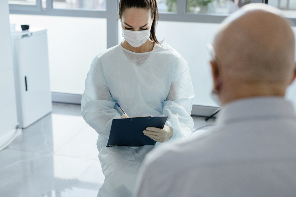  Doctor writing a prescription 