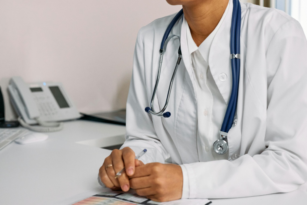 Doctor wearing a stethoscope